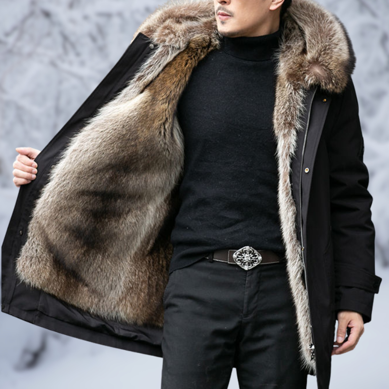 Kaden - veste d'hiver doublée de fourrure pour hommes