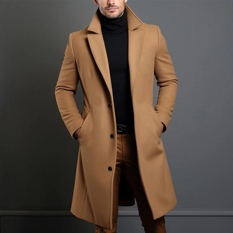 Mason - Trench-coat long et décontracté pour hommes