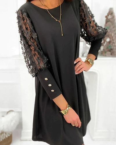 Gwenaelle - Robe chemise à manches bouffantes