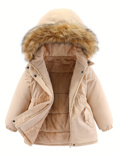 Sophia - Parka matelassée avec fourrure synthétique pour filles