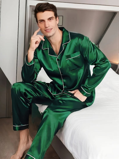 Keanu - Pyjama Ensemble homme en satin de soie