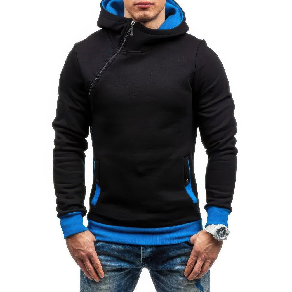 Stetson - Pull étroit pour homme avec fermeture éclair diagonale