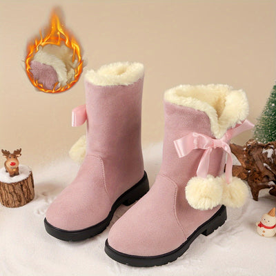 Zara - Bottes de neige en polaire chaudes pour filles avec semelle antidérapante