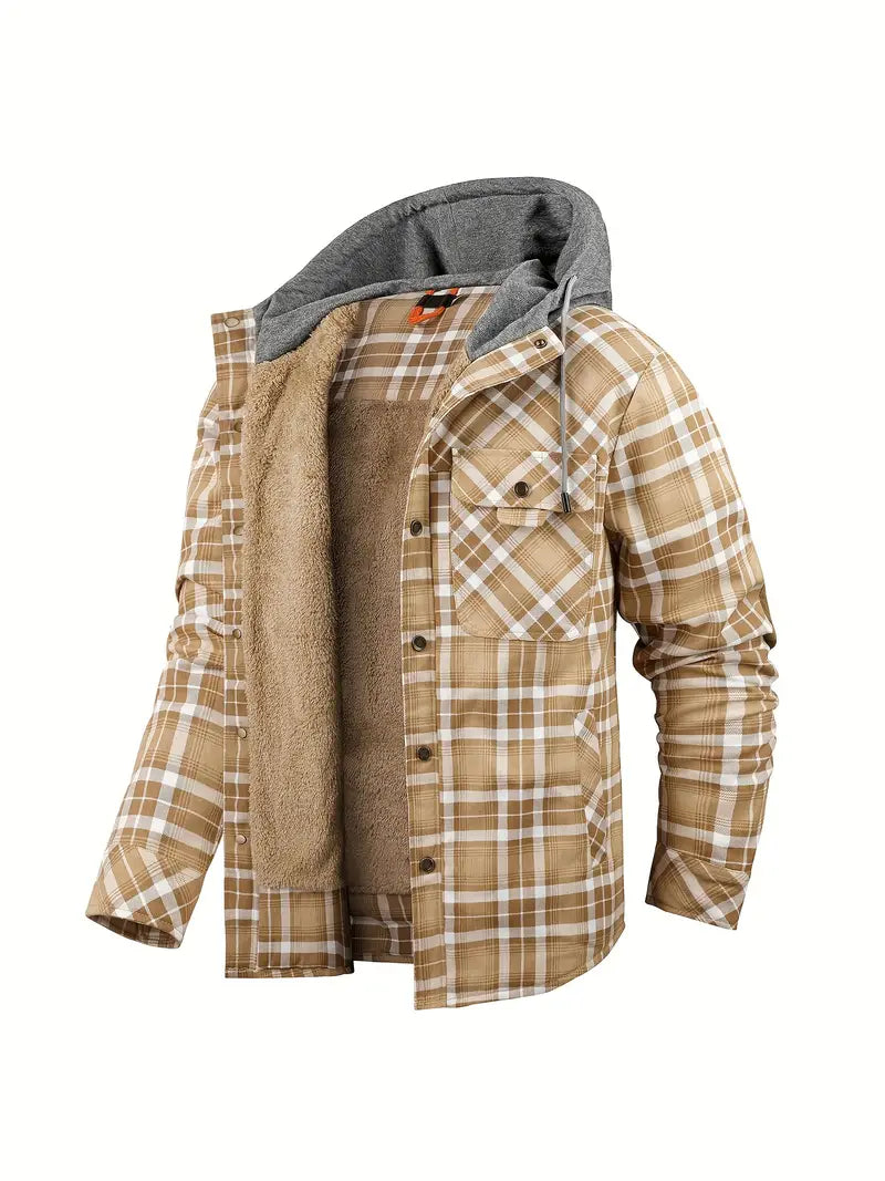 Orobong | Manteau Fleece à Carreaux pour Hommes