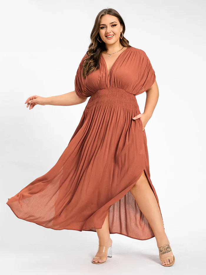 ANETTE | Robe longue à col en V