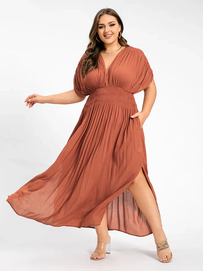 ANETTE | Robe longue à col en V