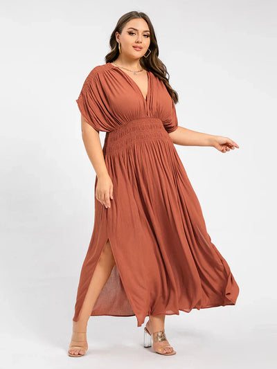 ANETTE | Robe longue à col en V