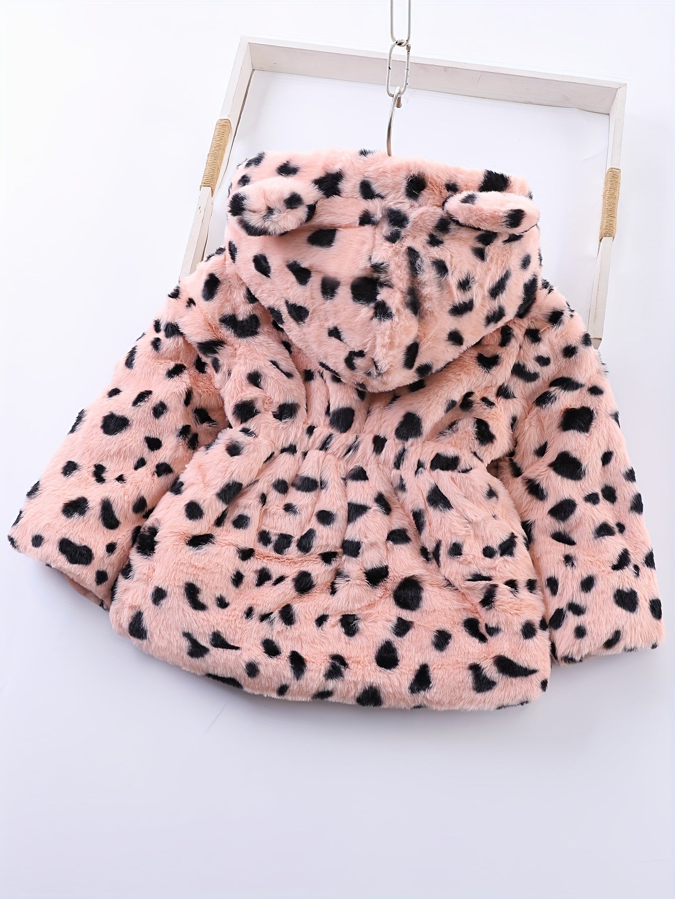 Fiona - Veste à capuche en polaire à imprimé léopard pour filles