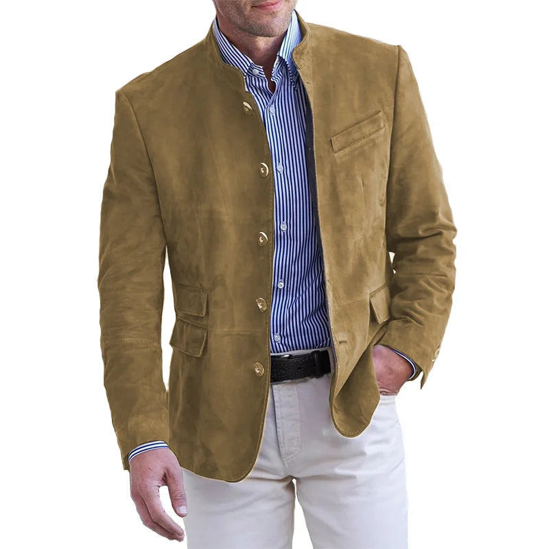 Veste homme coupe classique avec fermeture à boutons idéale pour un regarder intemporel