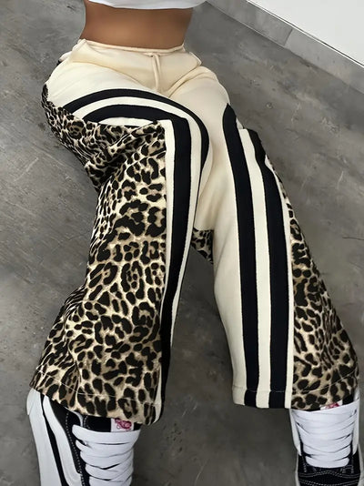 Allie - Pantalon large taille haute avec cordon de serrage