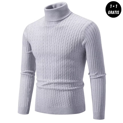 Victor| Pull chaud en maille avec col roulé