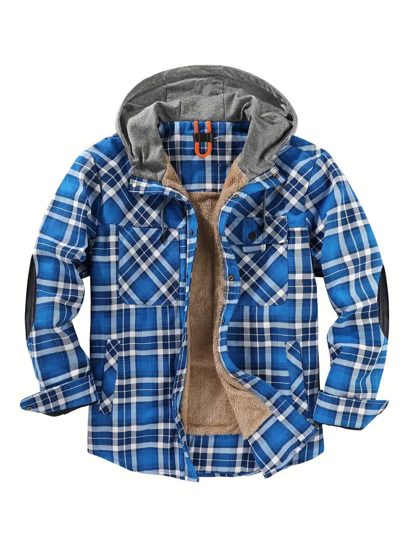 Orobong | Manteau Fleece à Carreaux pour Hommes