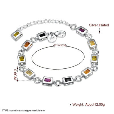 Amber - Bracelet de zircon multi-colorant avec des pierres étincelantes