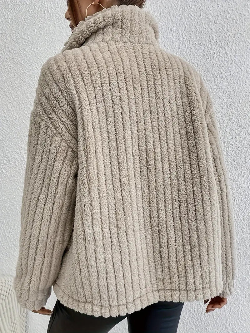 Leslie - Gilet à boutons de velours double face