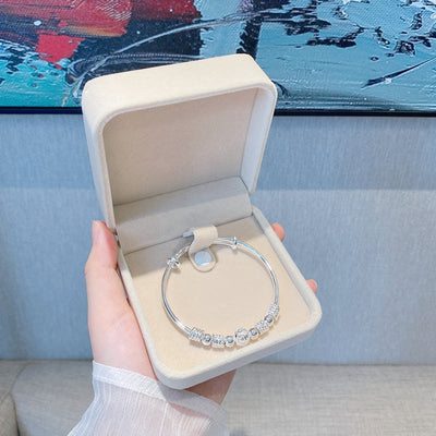 Eva - Bracelet avec des perles Lucky Silver