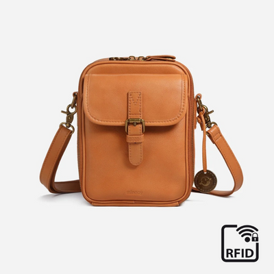 Vrai | Sac à Bandoulière pour Femmes avec Compartiments Multi-Couches et Texture Lisse