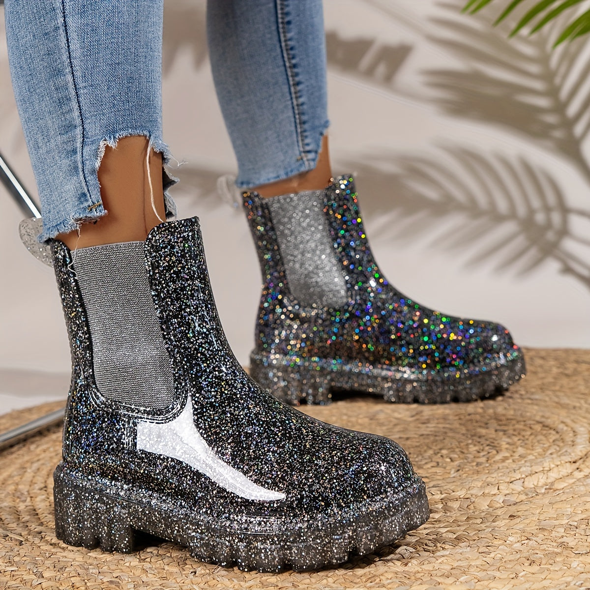 Aylin - Bottes de pluie à talons hauts