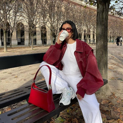 Veste Femme Oversized Noire Style Bomber Résistante au Froid
