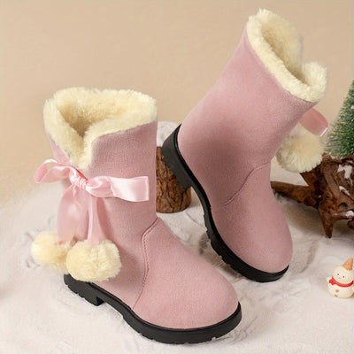 Zara - Bottes de neige en polaire chaudes pour filles avec semelle antidérapante