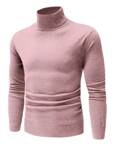 Ayaan - Pull à col de tortue et à manches longues de style classique pour hommes
