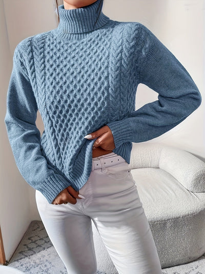 Iyla - Pull à col roulé en tricot pour femmes