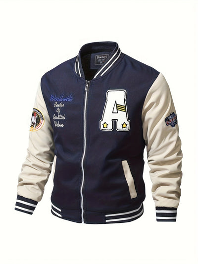Veste Homme à Imprimé avec Col Montant pour Extérieur