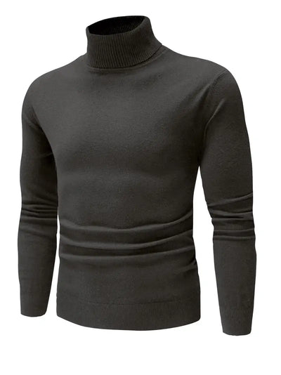 Ayaan - Pull à col de tortue et à manches longues de style classique pour hommes