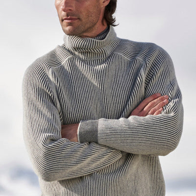 Aoron - Pull à col roulé pour hommes