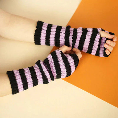Zoë - Gants longs tricotés sans doigts pour plus de style