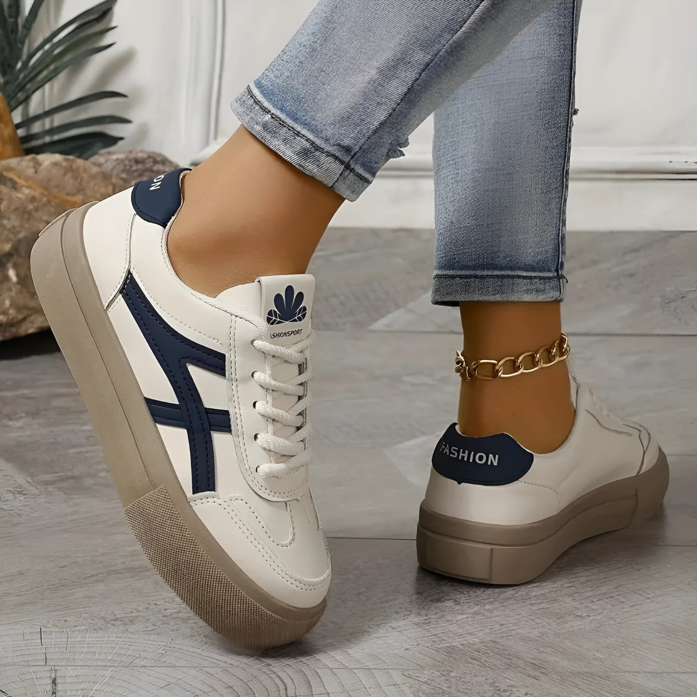 Charlene - Chaussures confortables à profil épais