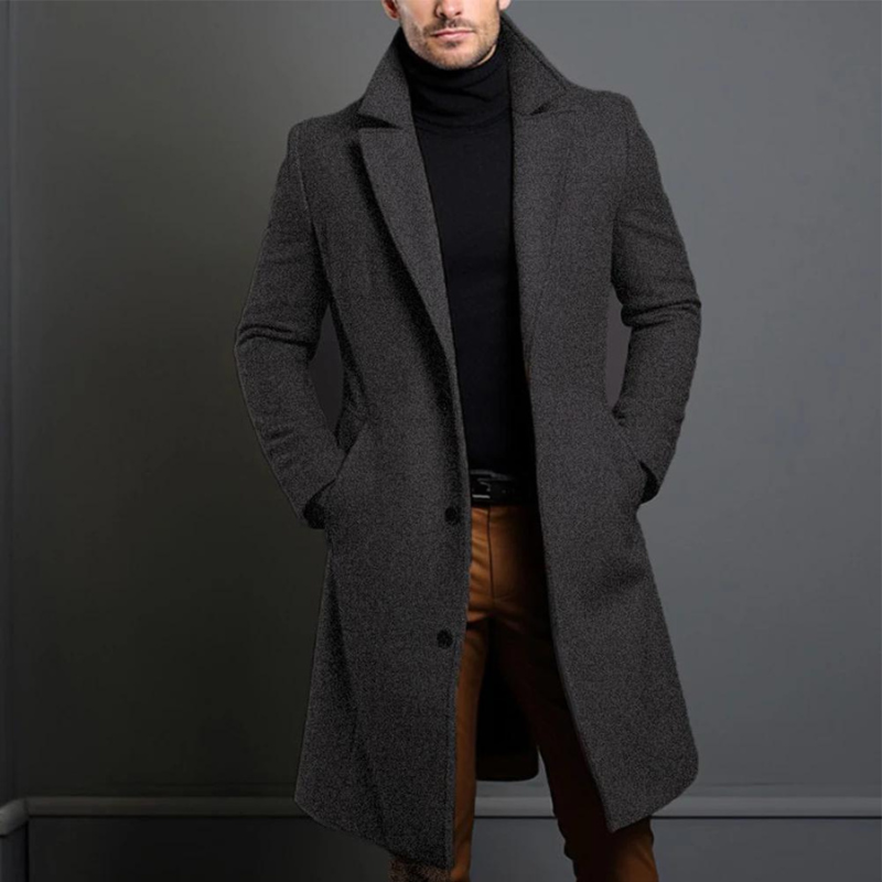 Mason - Trench-coat long et décontracté pour hommes
