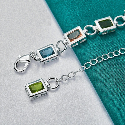 Amber - Bracelet de zircon multi-colorant avec des pierres étincelantes