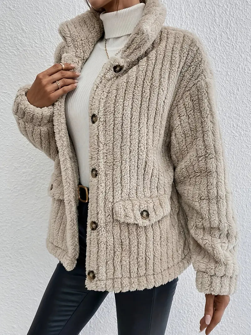 Leslie - Gilet à boutons de velours double face