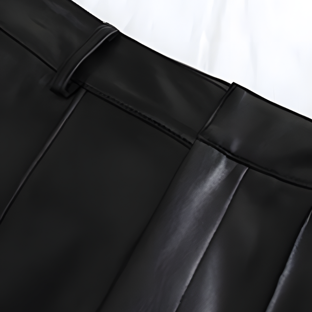 Zirelia | Femme Pantalon Noir Taille-Haute