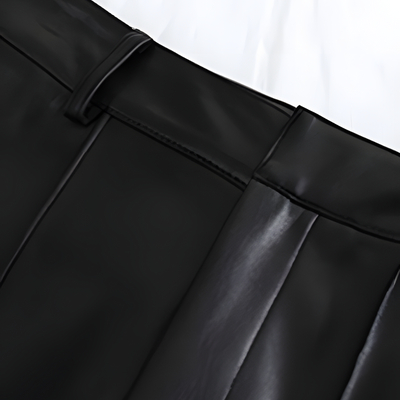Zirelia | Femme Pantalon Noir Taille-Haute
