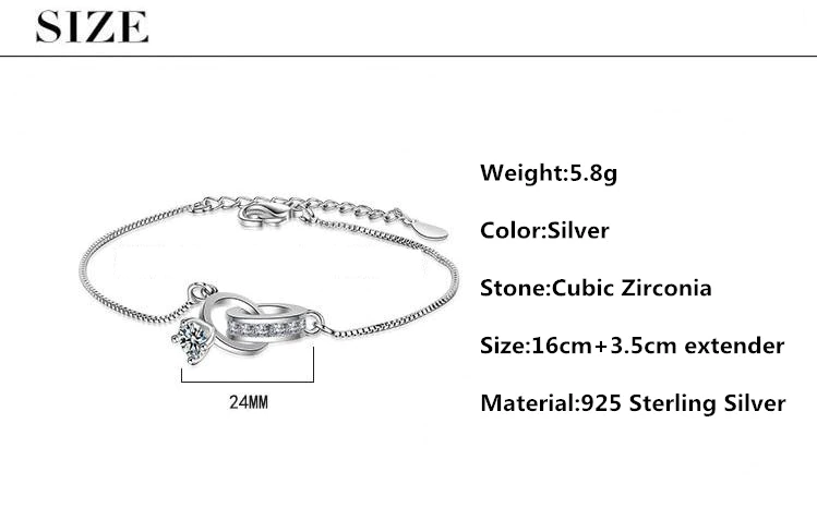 Romy - Bracelet à breloques bague avec signification amoureuse