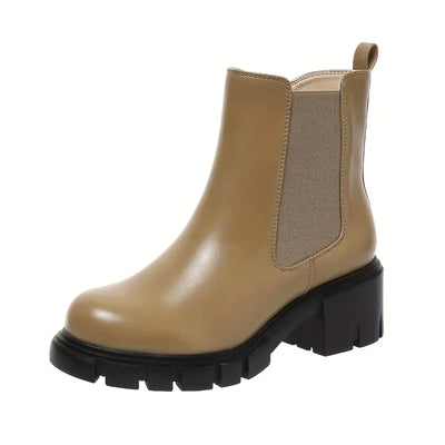 Hadassah - Bottes Chelsea confortables et épaisses pour femmes