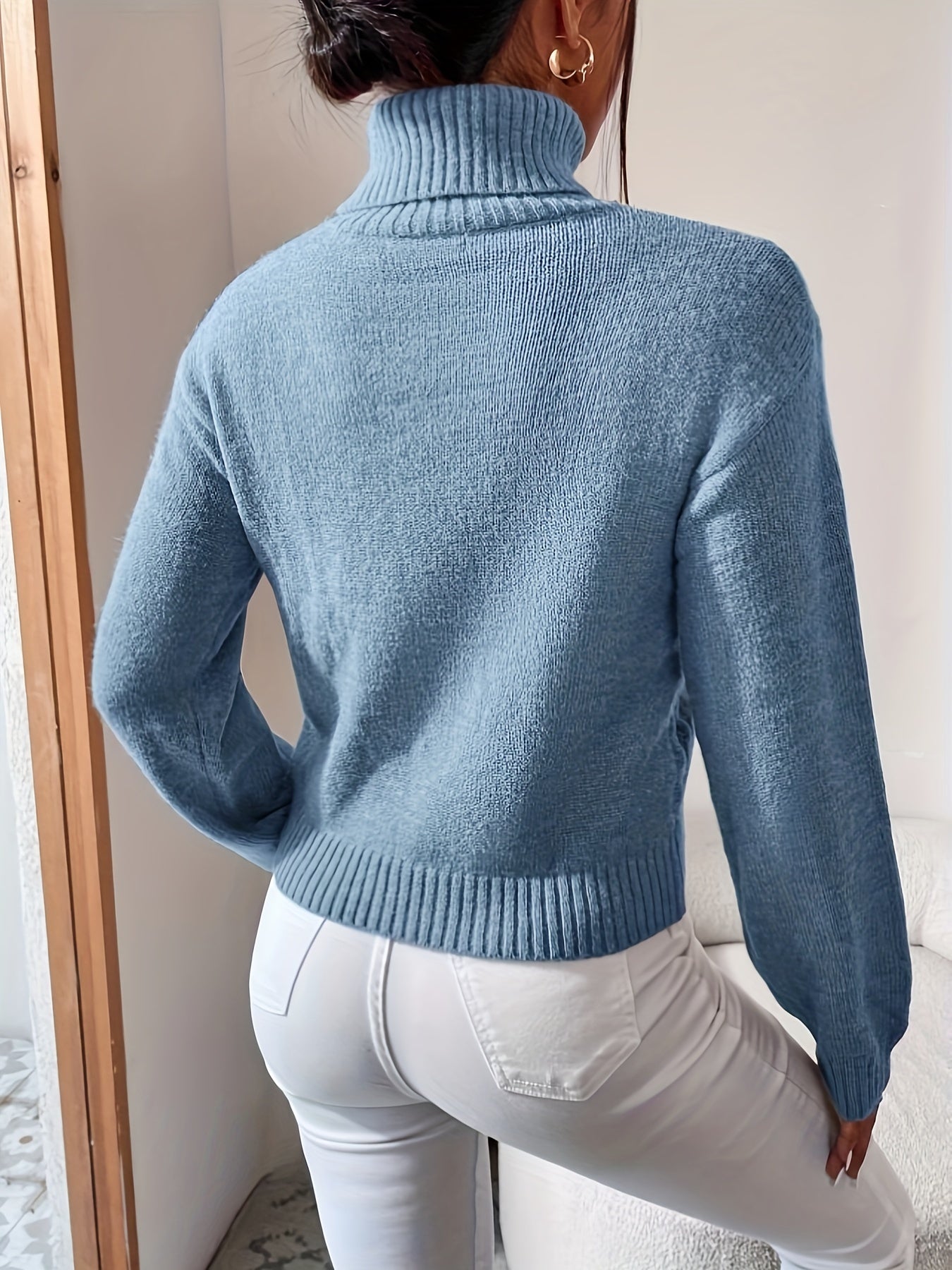 Iyla - Pull à col roulé en tricot pour femmes