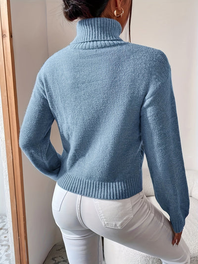 Iyla - Pull à col roulé en tricot pour femmes