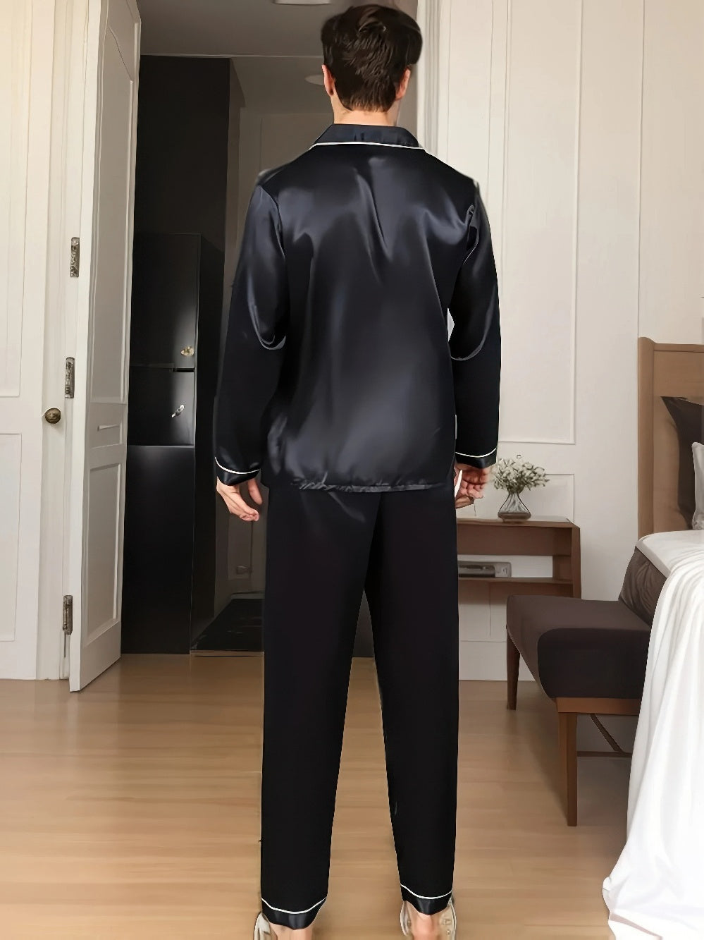 Keanu - Pyjama Ensemble homme en satin de soie