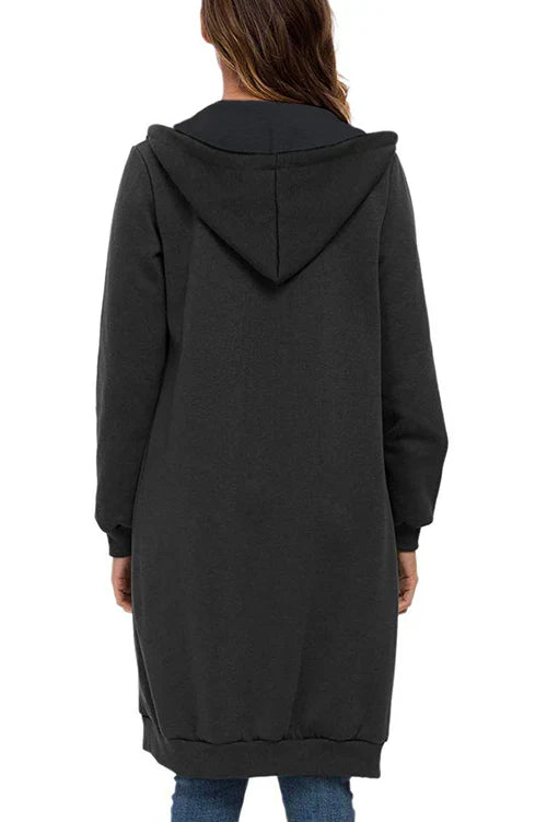 ALDA | Sweat à capuche long zippé