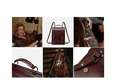 Marine - Sac à Dos Cuir Femme Lizeth