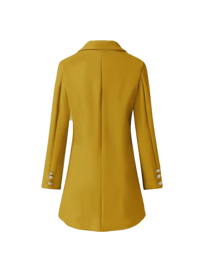 Anahi - Manteau doublé à col échancré, manches longues élégantes
