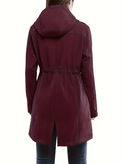 Amaia - Manteau long à capuche avec poches pour femme