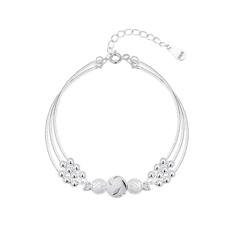 Lotte - Bracelet de perles en argent avec plusieurs détails de perles