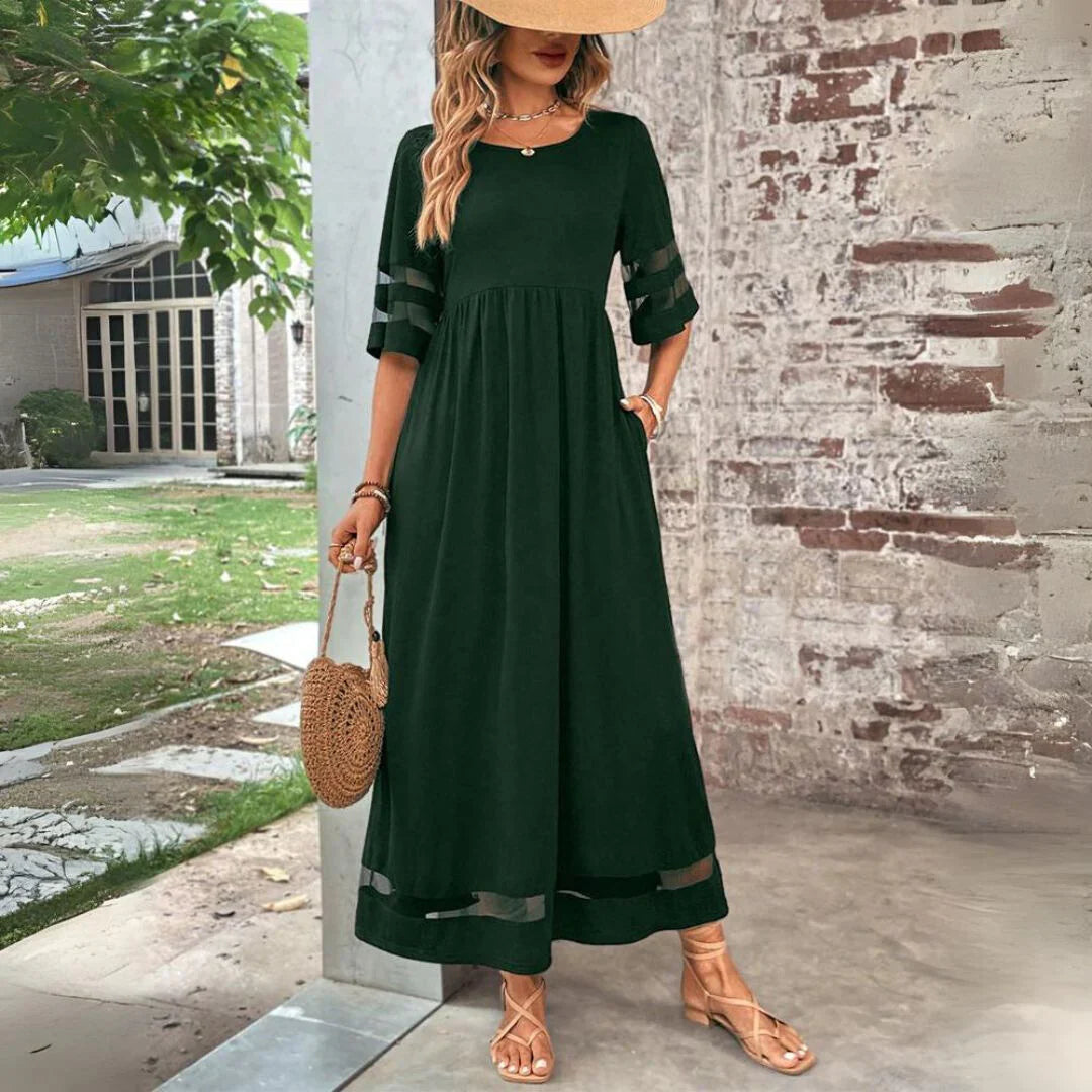 LEXI | Robe longue en mousseline