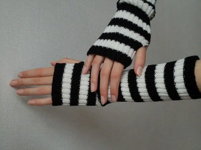 Zoë - Gants longs tricotés sans doigts pour plus de style