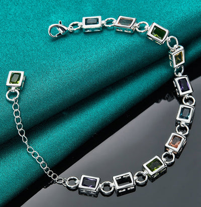 Amber - Bracelet de zircon multi-colorant avec des pierres étincelantes