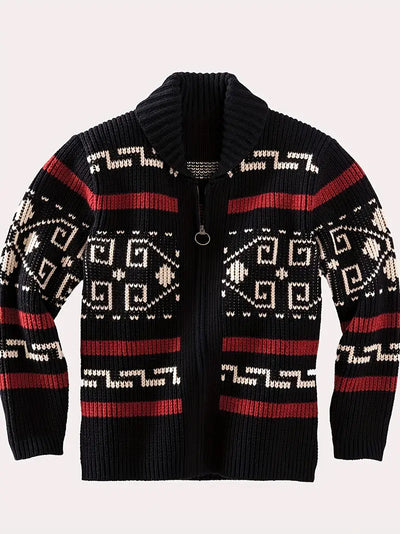 Paxton - Cardigan décontracté avec fermeture éclair pour hommes