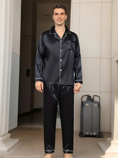 Keanu - Pyjama Ensemble homme en satin de soie